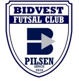 velké logo klubu Bidfood Futsal Club Plzeň
