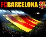 velké logo klubu Barcelona